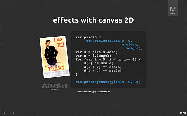 Web visual effects